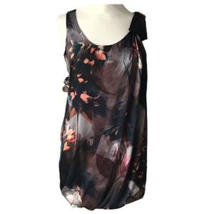 H & M, floral, colour, sleeveless dress, balloon